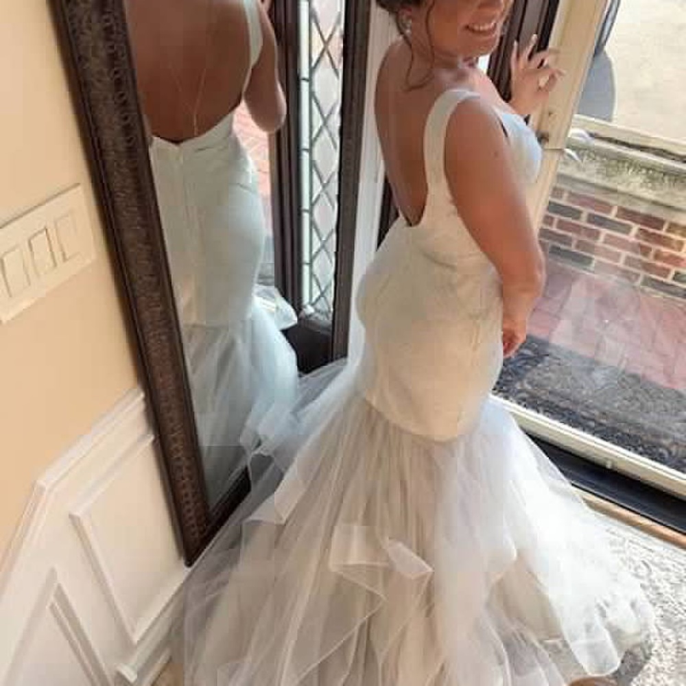 Beautiful silvery white Terani Prom Dress